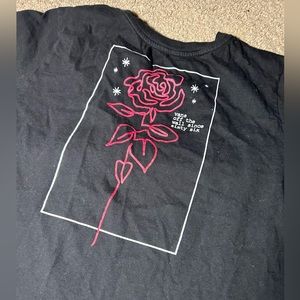 Vans cropped rose tee